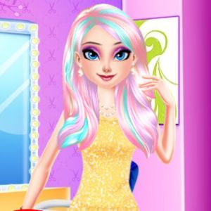 Elsa's Rainbow Hairstyle Design