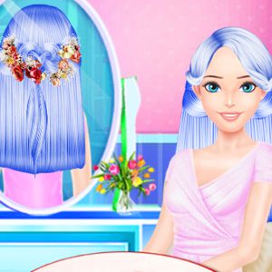 Colorful Braid Hairstyle Making